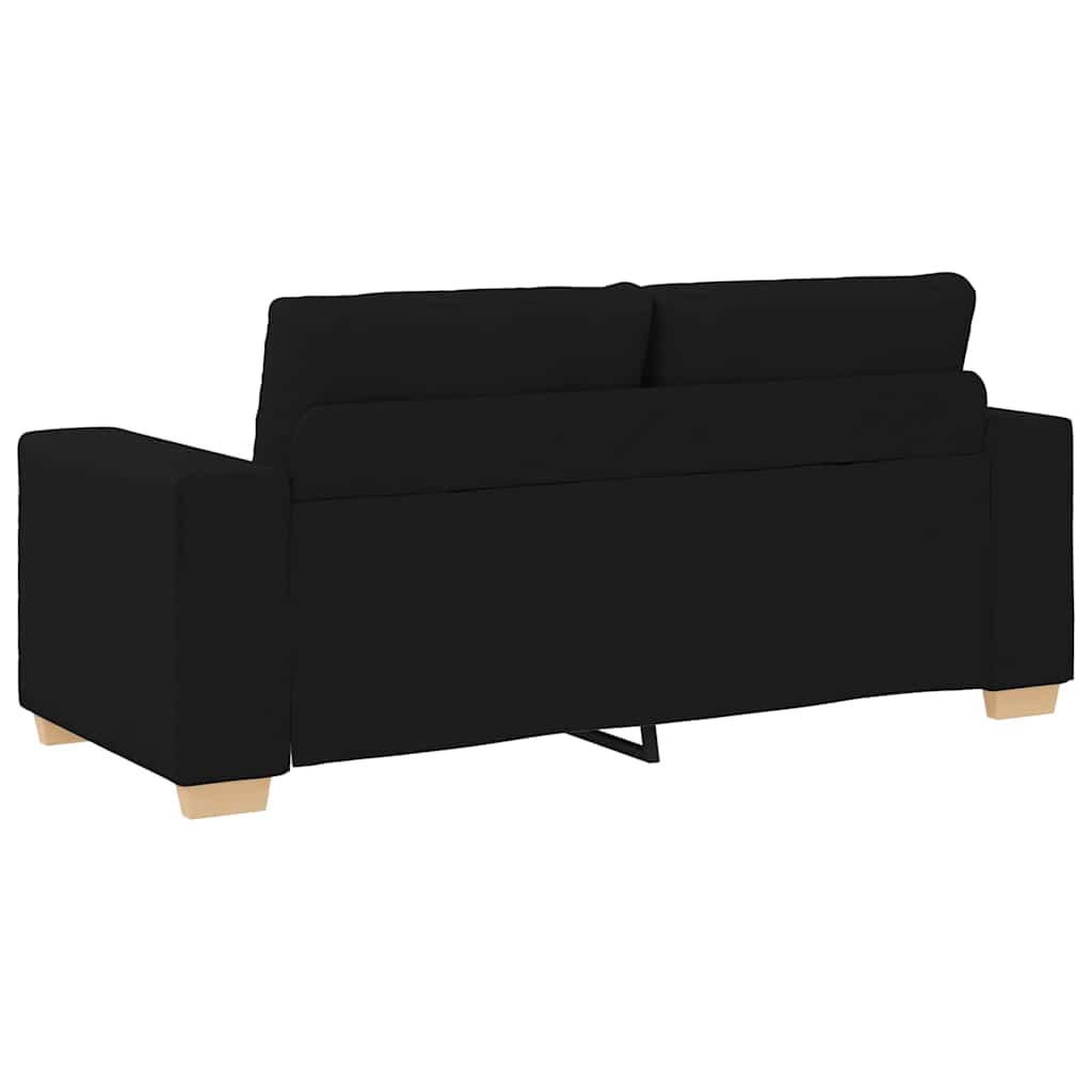 Loveseat bank 180x77x82 cm stof zwart