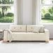 3-Zits Bank Beige 220 cm Linnen-mix stof