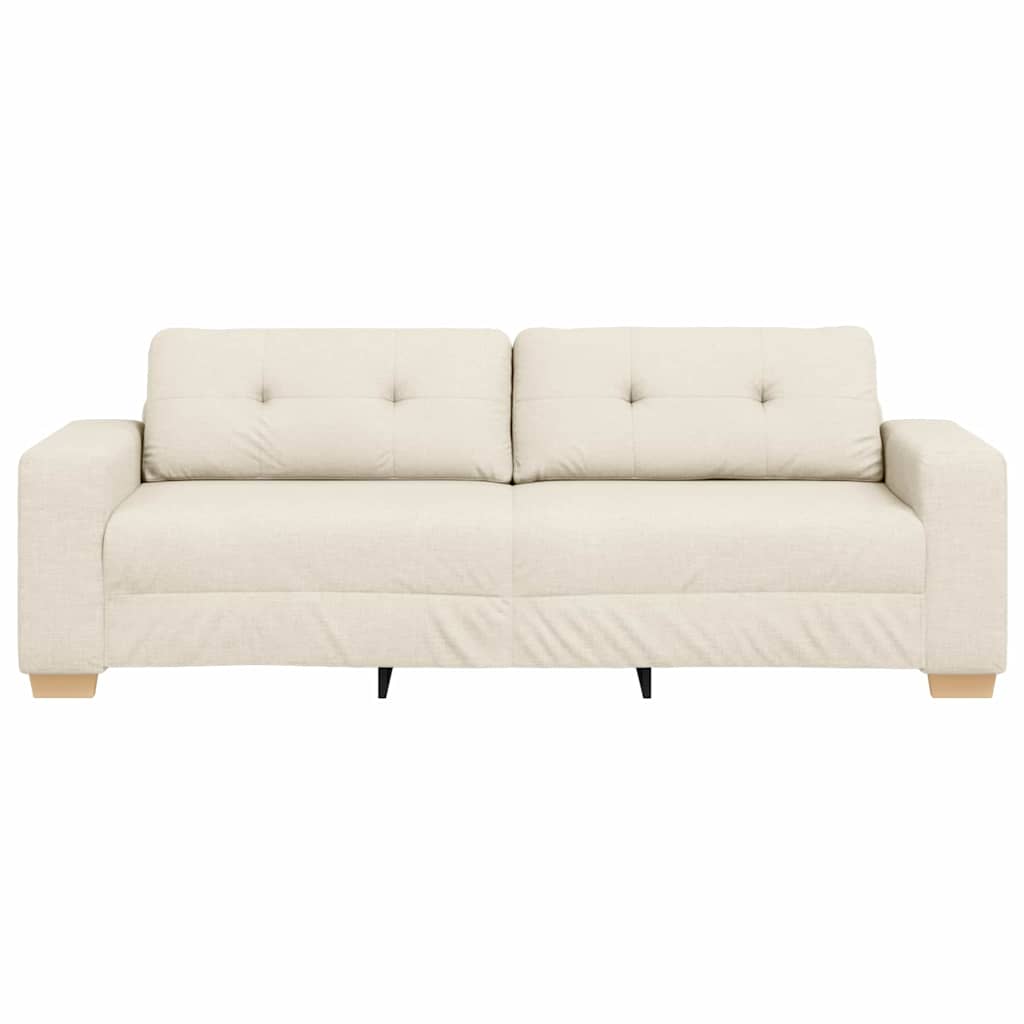 3-Zits Bank Beige 220 cm Linnen-mix stof