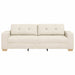 3-Zits Bank Beige 220 cm Linnen-mix stof