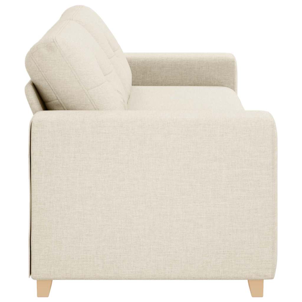 3-Zits Bank Beige 220 cm Linnen-mix stof