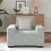 Fauteuil 100x78x80 cm fluweel lichtgrijs