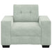 Fauteuil 100x78x80 cm fluweel lichtgrijs