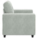 Fauteuil 100x78x80 cm fluweel lichtgrijs