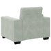 Fauteuil 100x78x80 cm fluweel lichtgrijs
