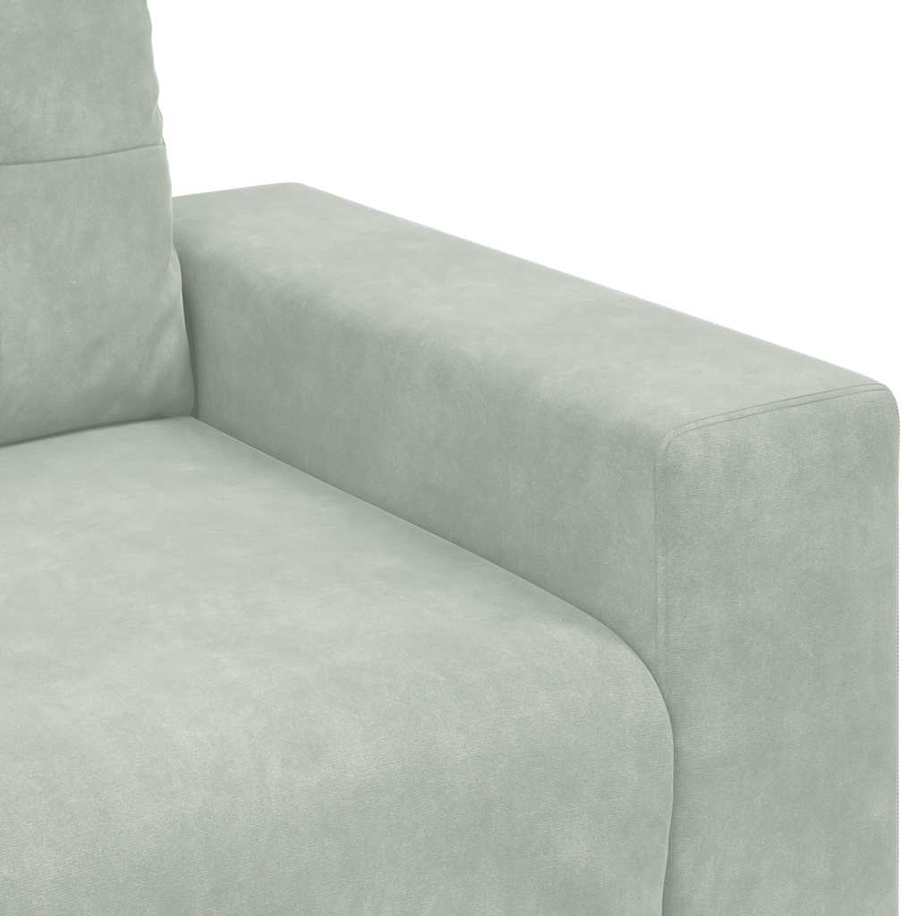 Fauteuil 100x78x80 cm fluweel lichtgrijs