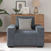 Fauteuil 100x78x80 cm fluweel donkergrijs