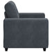 Fauteuil 100x78x80 cm fluweel donkergrijs