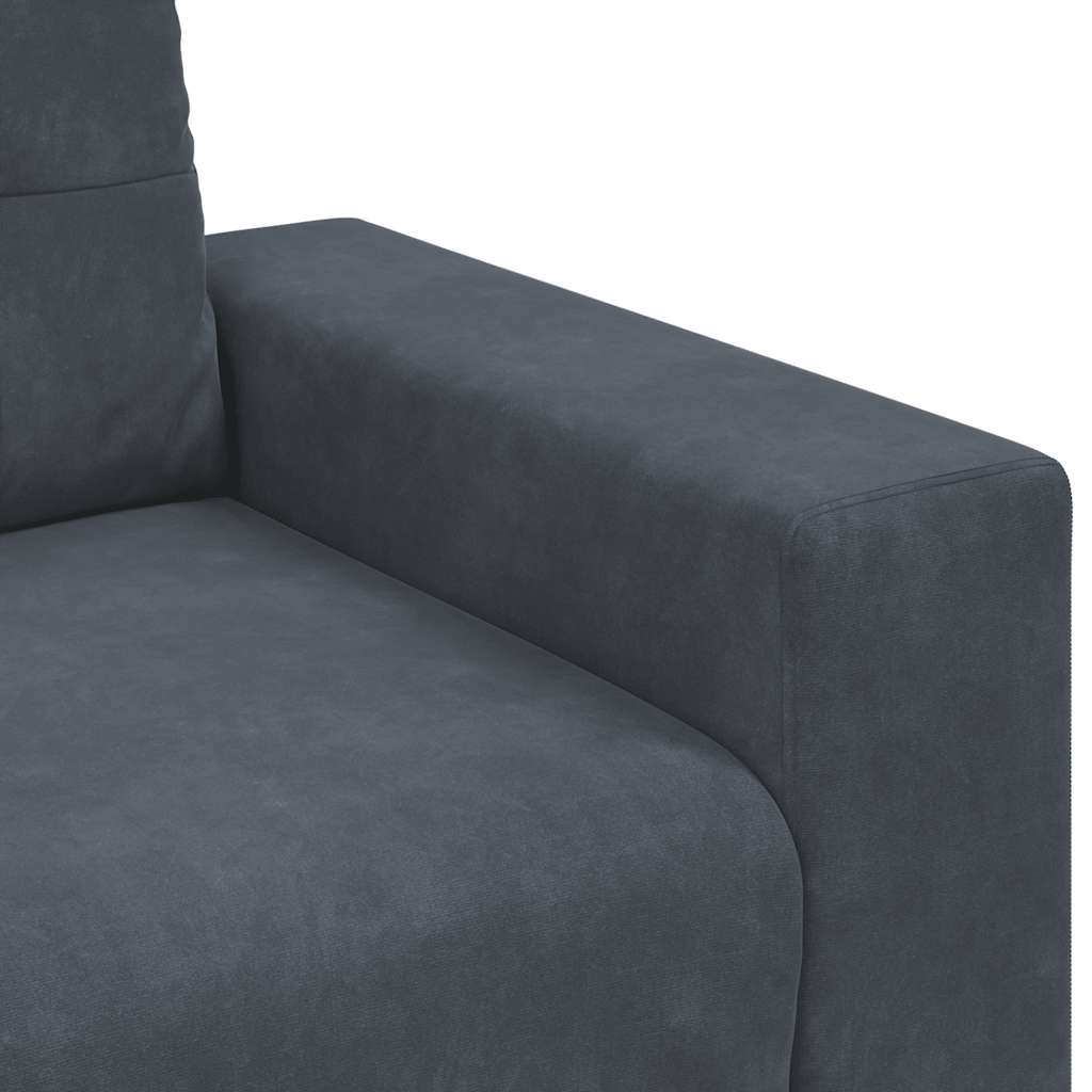 Fauteuil 100x78x80 cm fluweel donkergrijs
