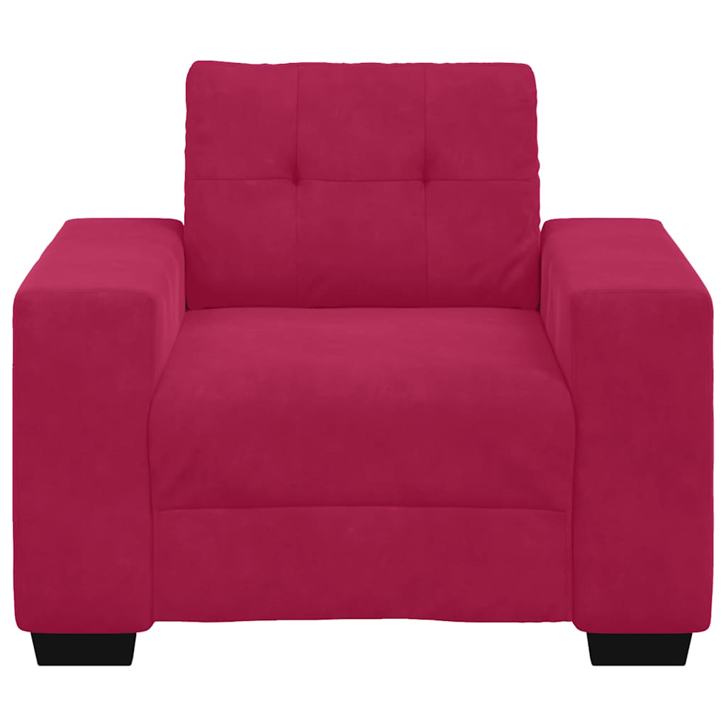Sofastoel Wijnrood 100x78x80 cm Fluweel