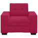 Sofastoel Wijnrood 100x78x80 cm Fluweel
