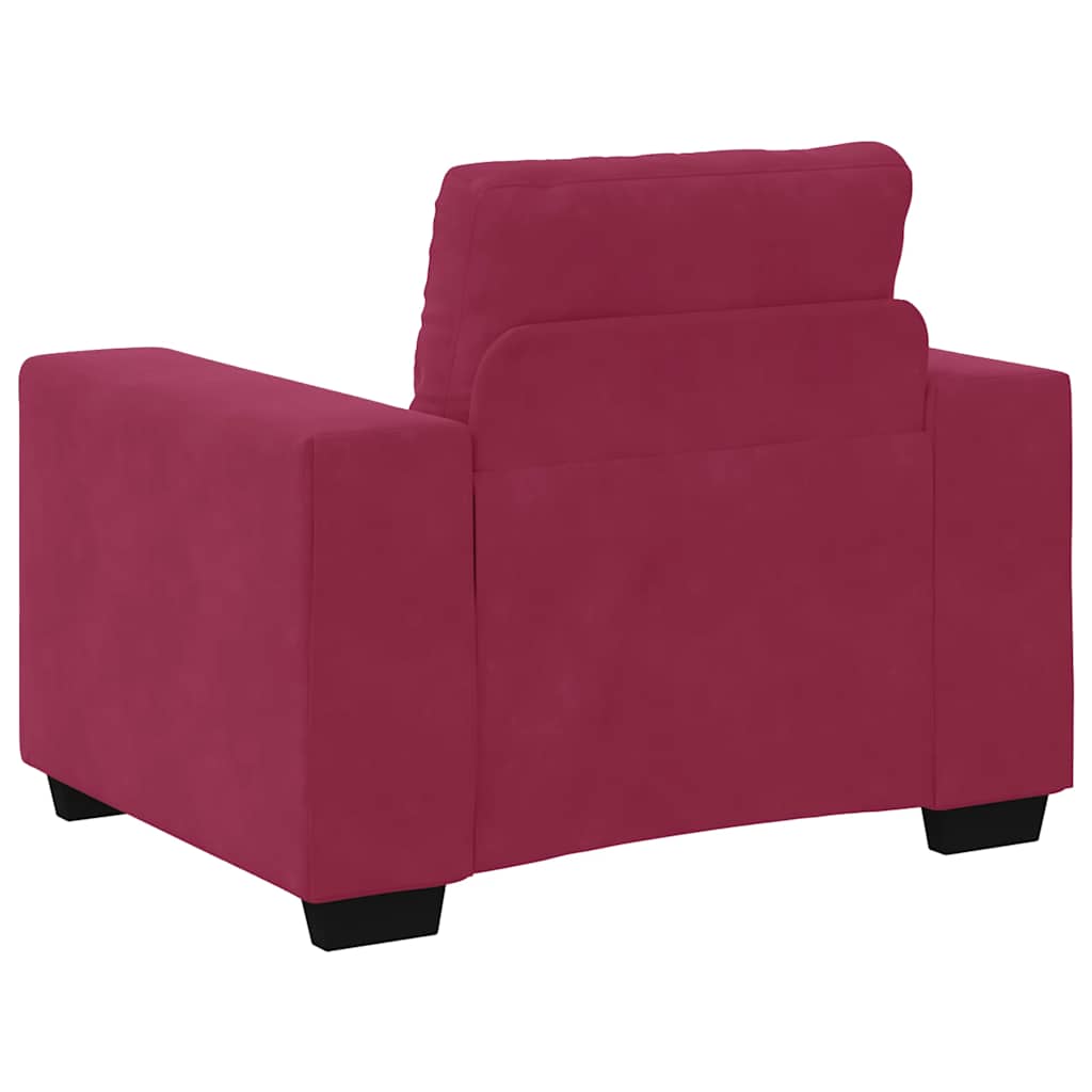 Sofastoel Wijnrood 100x78x80 cm Fluweel