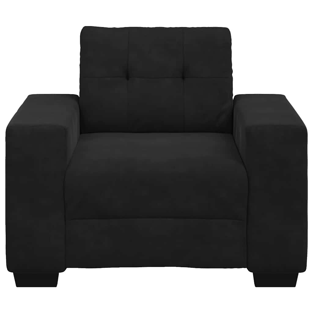 Fauteuil 100x78x80 cm fluweel zwart