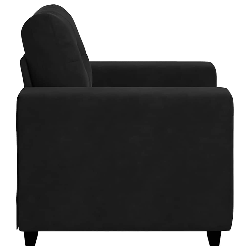 Fauteuil 100x78x80 cm fluweel zwart