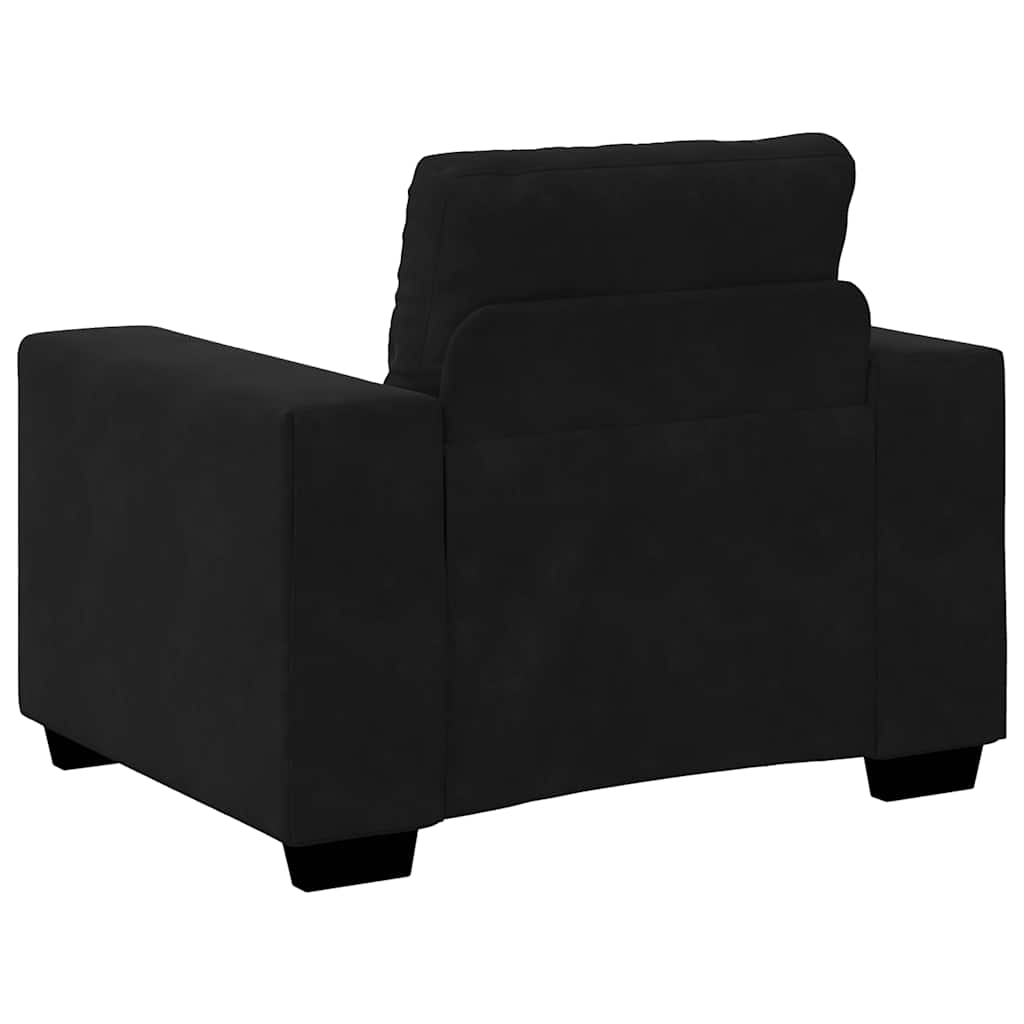 Fauteuil 100x78x80 cm fluweel zwart