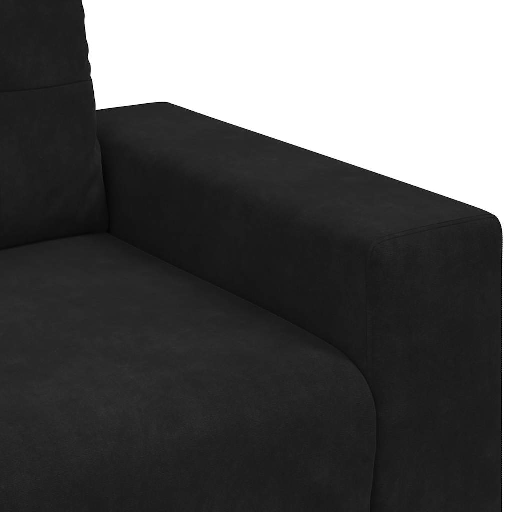 Fauteuil 100x78x80 cm fluweel zwart