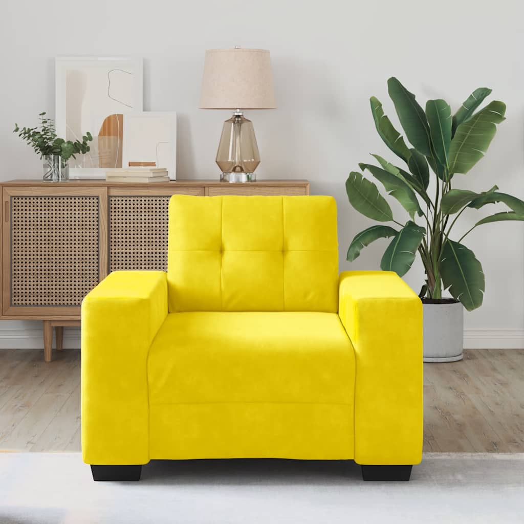Sofastoel Geel 100x78x80 cm Fluweel