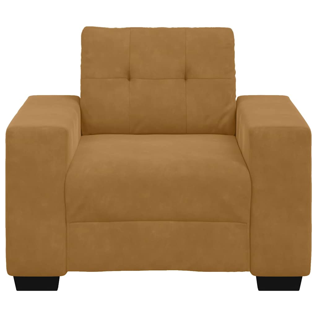 Sofastoel Bruin 100x78x80 cm Fluweel