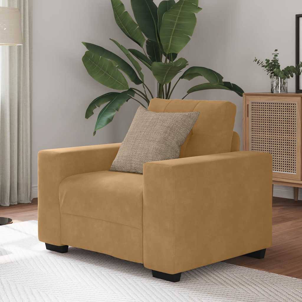 Sofastoel Bruin 100x78x80 cm Fluweel