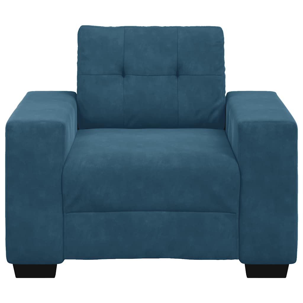 Sofastoel Blauw 100x78x80 cm Fluweel