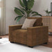 Sofa Stoel met kussen Bruin Kunstleer en Hout