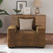 Sofa Stoel met kussen Bruin Kunstleer en Hout
