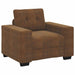 Sofa Stoel met kussen Bruin Kunstleer en Hout