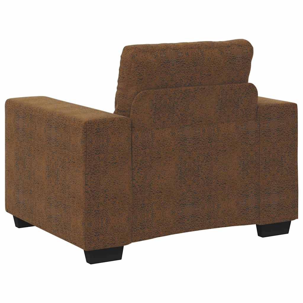Sofa Stoel met kussen Bruin Kunstleer en Hout