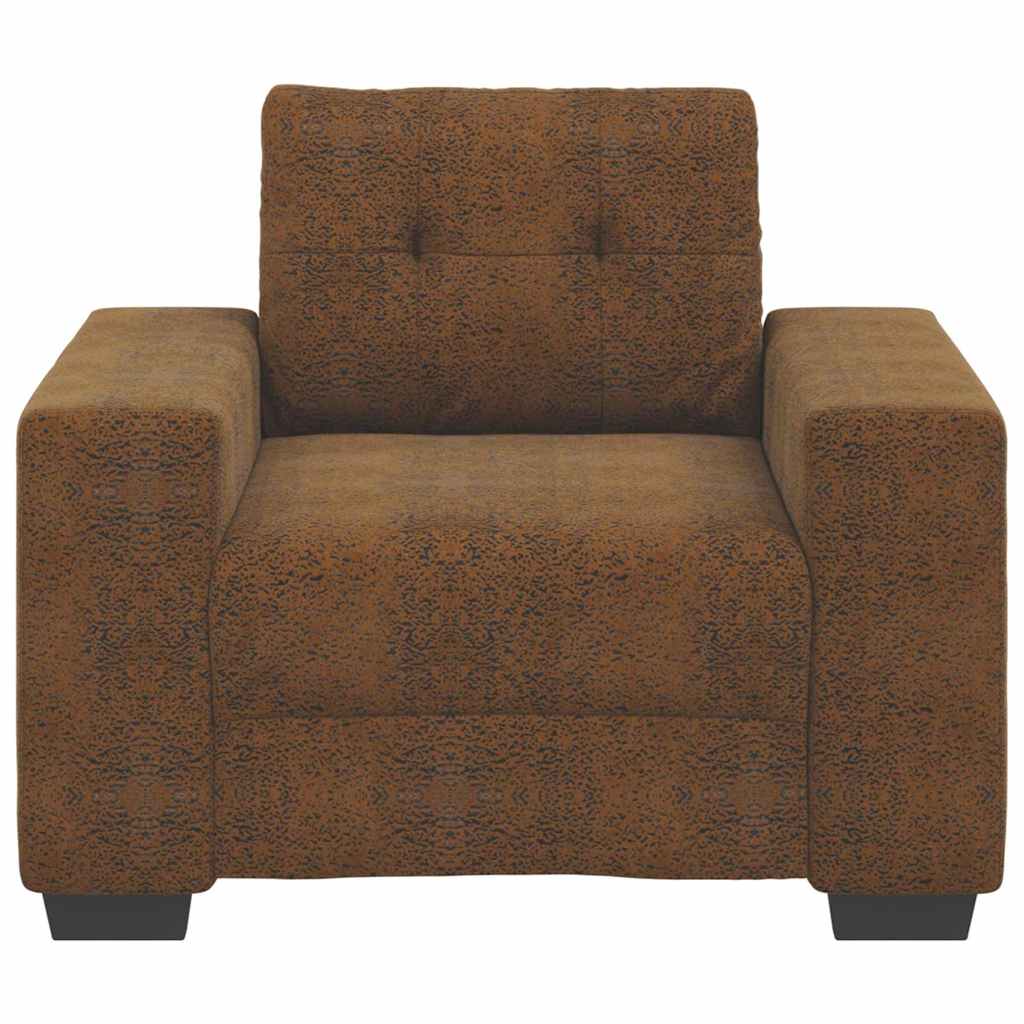 Sofa Stoel met kussen Bruin Kunstleer en Hout