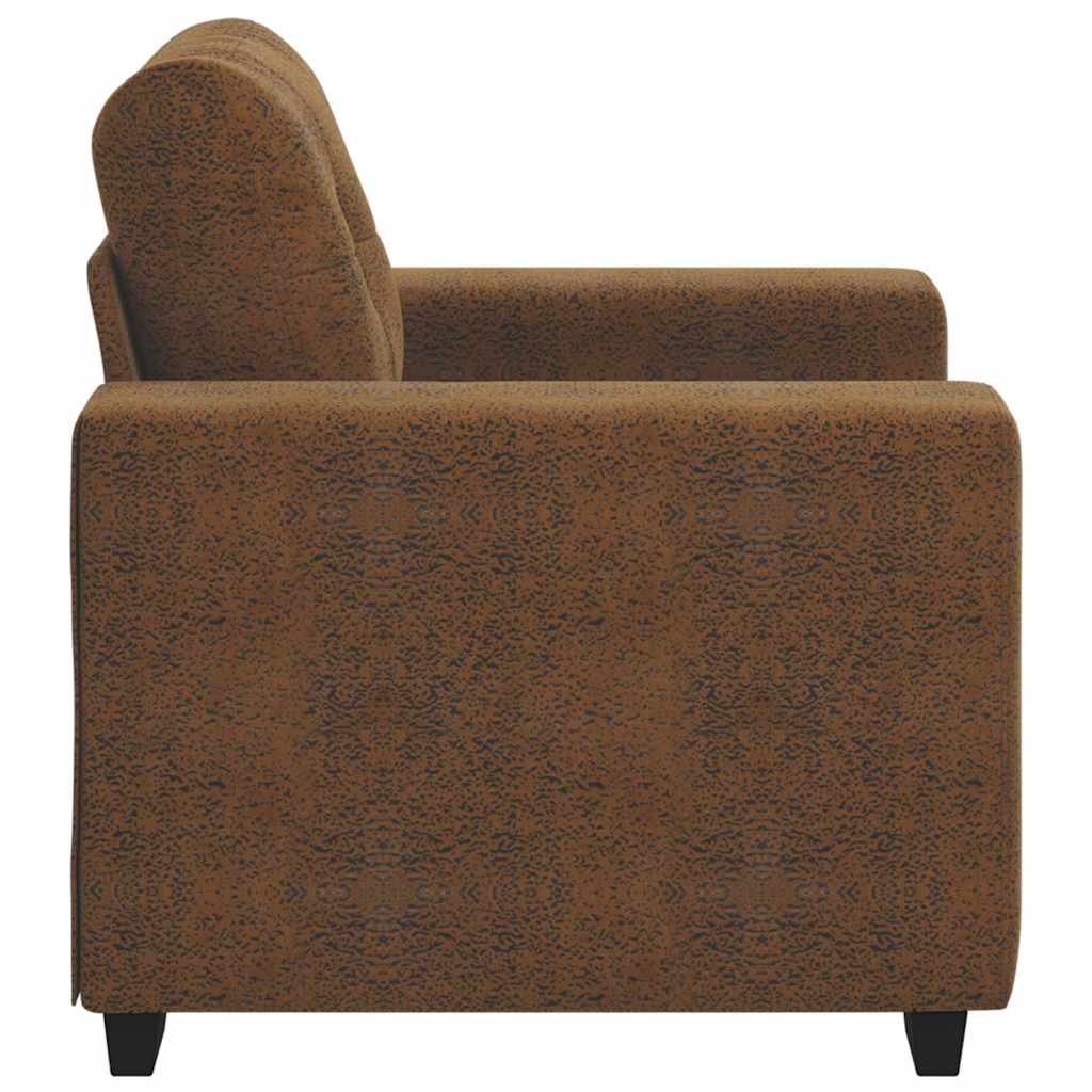 Sofa Stoel met kussen Bruin Kunstleer en Hout