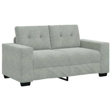 Loveseat bank 160x77x82 cm fluweel lichtgrijs