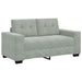 Loveseat bank 160x77x82 cm fluweel lichtgrijs