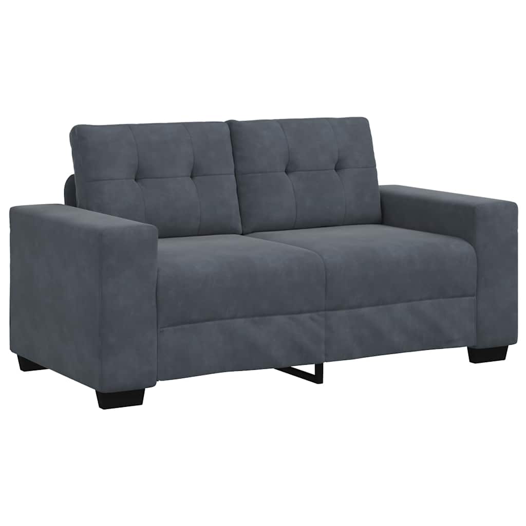 Loveseat bank 160x77x82 cm fluweel donkergrijs