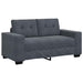 Loveseat bank 160x77x82 cm fluweel donkergrijs
