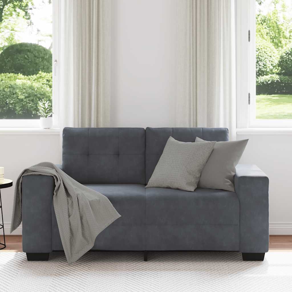 Loveseat bank 160x77x82 cm fluweel donkergrijs