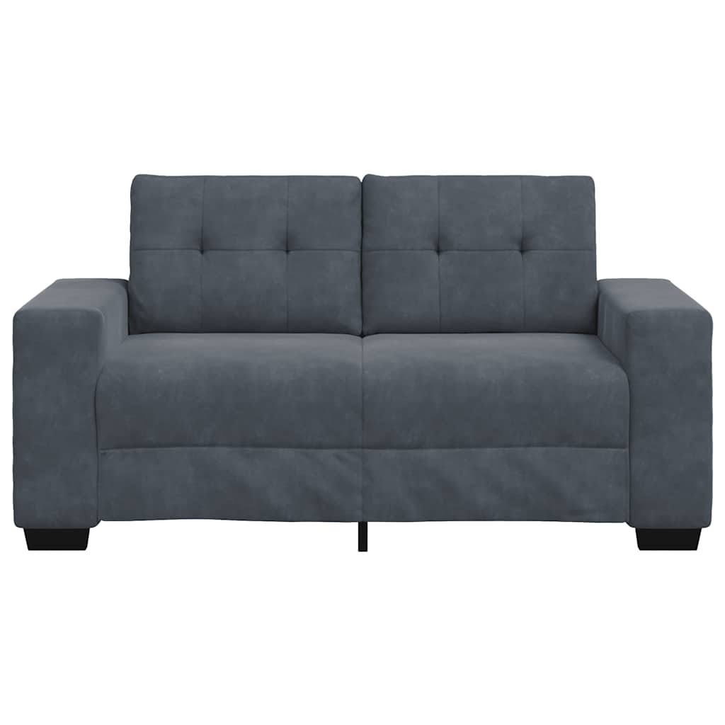 Loveseat bank 160x77x82 cm fluweel donkergrijs