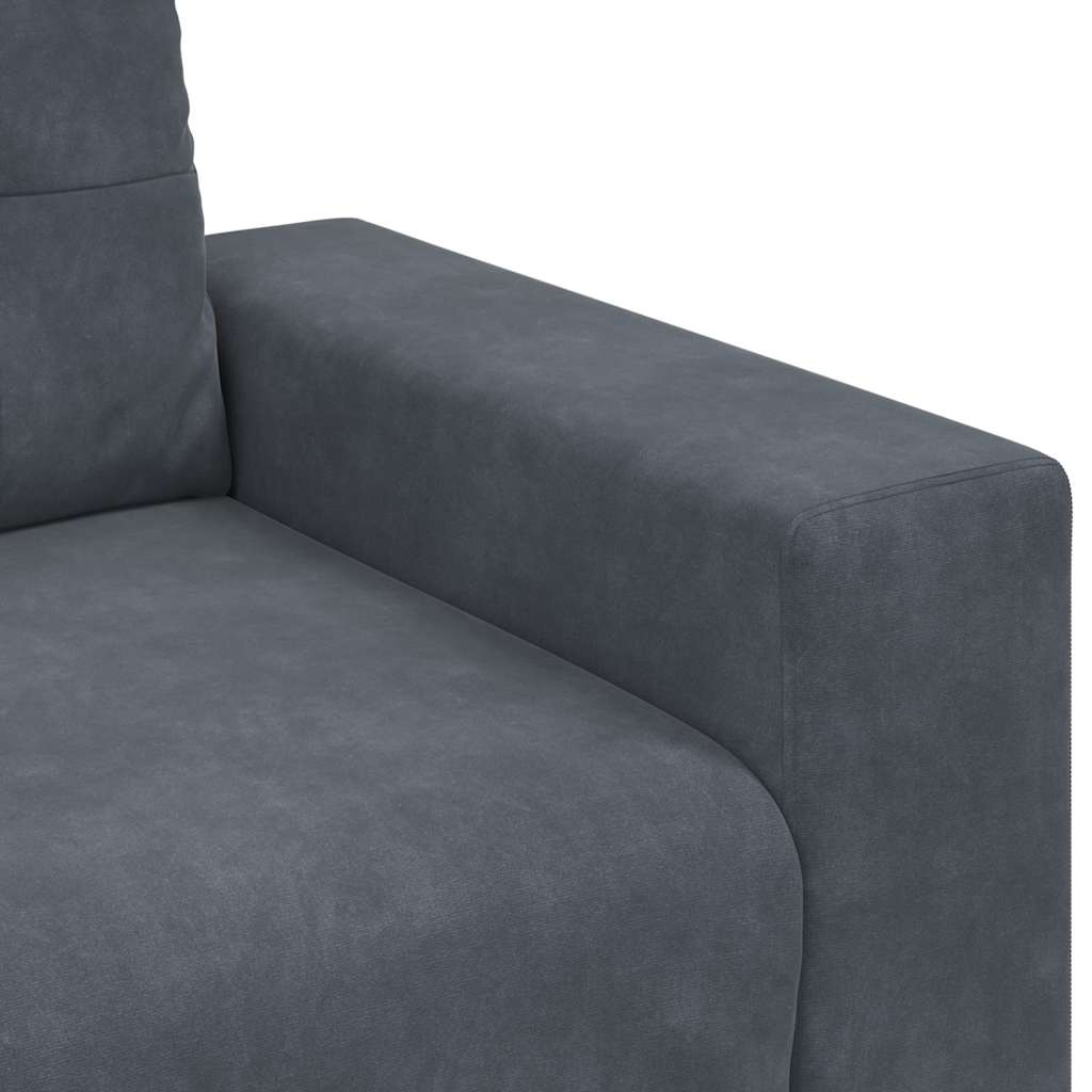 Loveseat bank 160x77x82 cm fluweel donkergrijs
