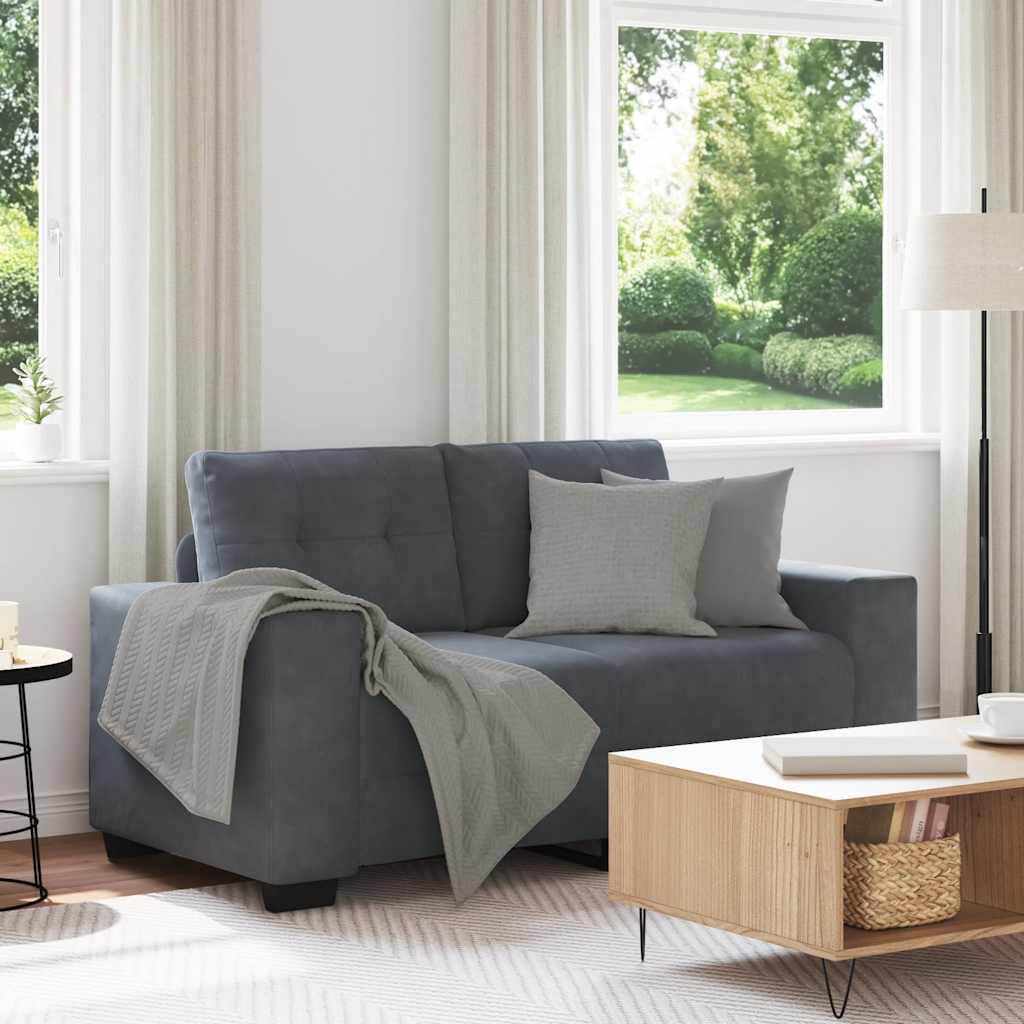Loveseat bank 160x77x82 cm fluweel donkergrijs