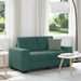 Loveseat met kussen Donkergroen Fluweel