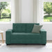Loveseat met kussen Donkergroen Fluweel