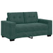 Loveseat met kussen Donkergroen Fluweel