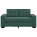 Loveseat met kussen Donkergroen Fluweel
