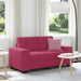 Loveseat met kussen Wijnrood Fluweel