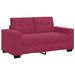 Loveseat met kussen Wijnrood Fluweel
