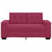 Loveseat met kussen Wijnrood Fluweel
