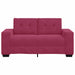 Loveseat Wijnrood 160 cm Fluweel