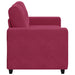 Loveseat met kussen Wijnrood Fluweel