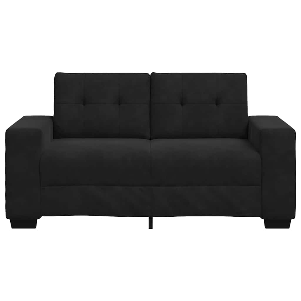 Loveseat bank 160x77x82 cm fluweel zwart