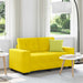 Loveseat met kussen Geel Fluweel
