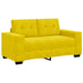 Loveseat met kussen Geel Fluweel